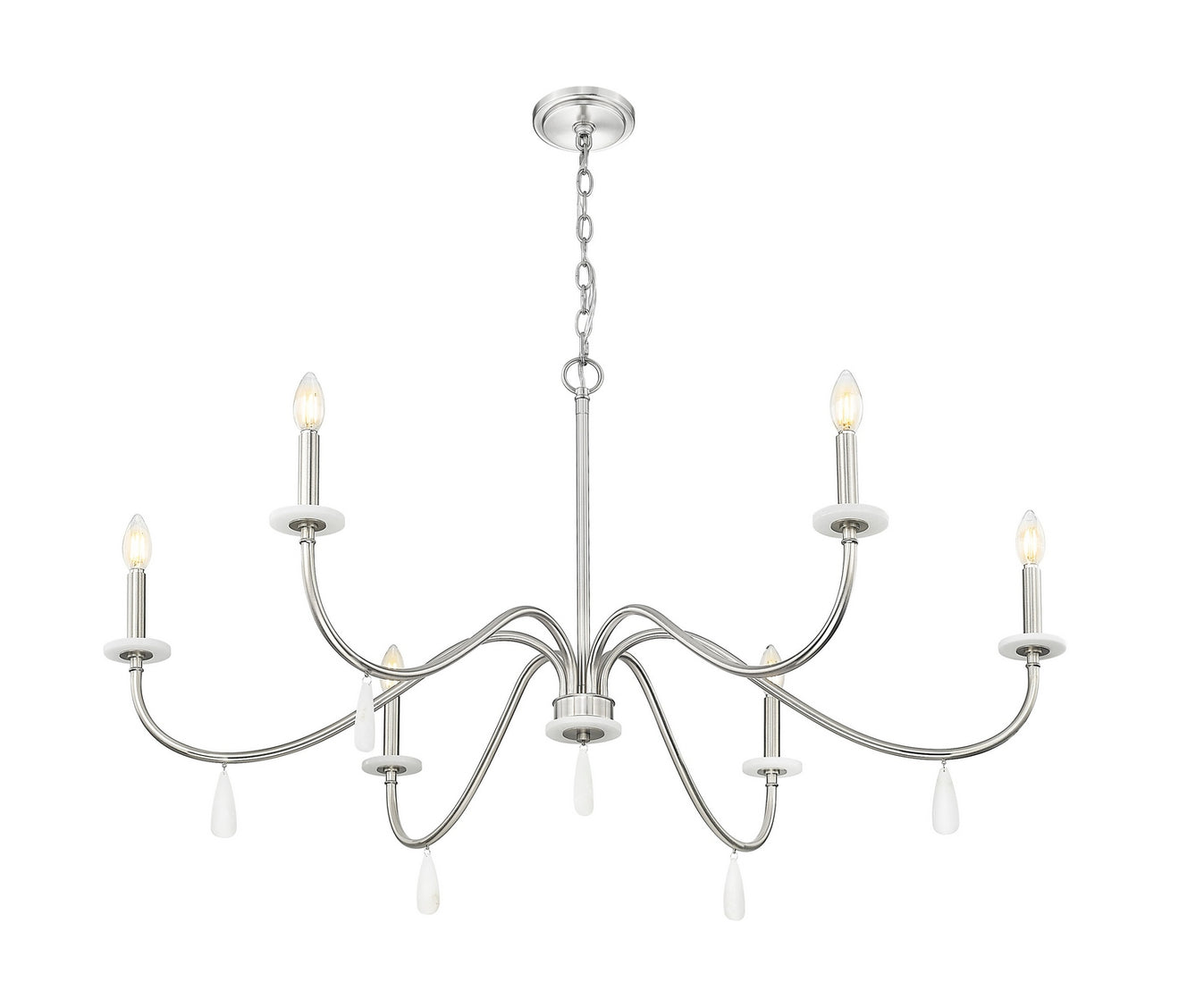 Z-Lite - 6103-45BN - Six Light Chandelier - Toussant - Brushed Nickel