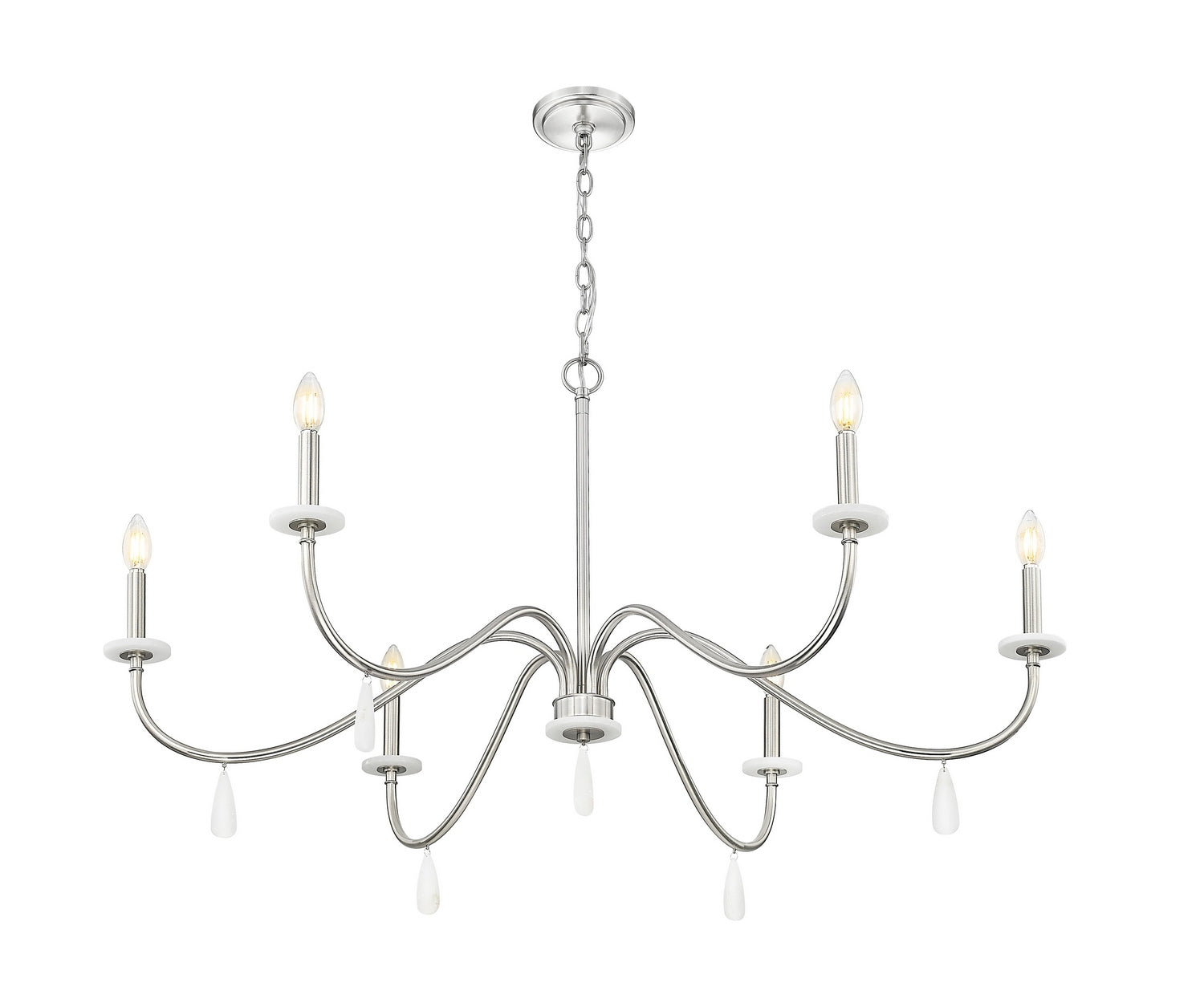 Z-Lite - 6103-45BN - Six Light Chandelier - Toussant - Brushed Nickel