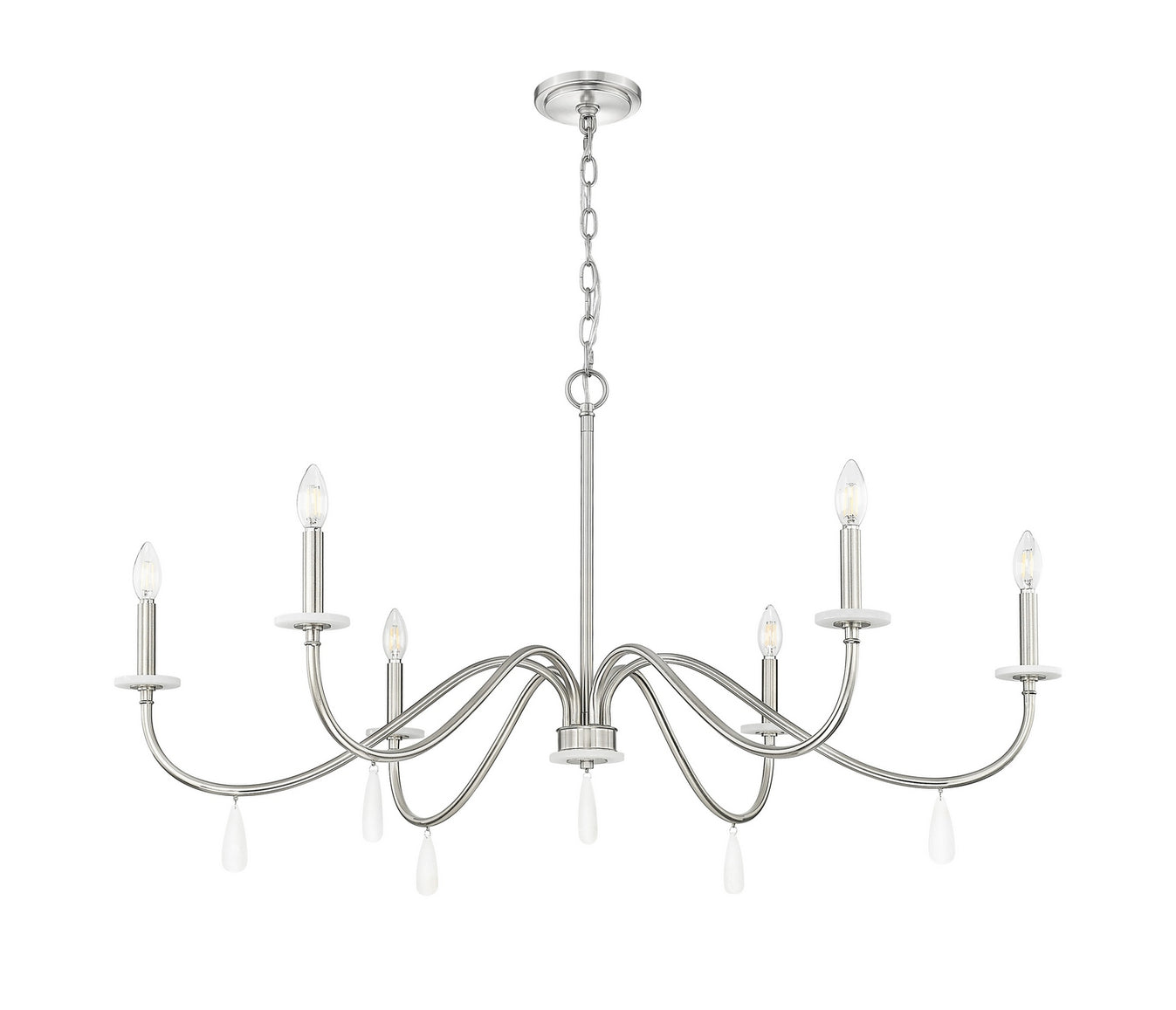 Z-Lite - 6103-45BN - Six Light Chandelier - Toussant - Brushed Nickel