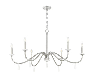 Z-Lite - 6103-45BN - Six Light Chandelier - Toussant - Brushed Nickel