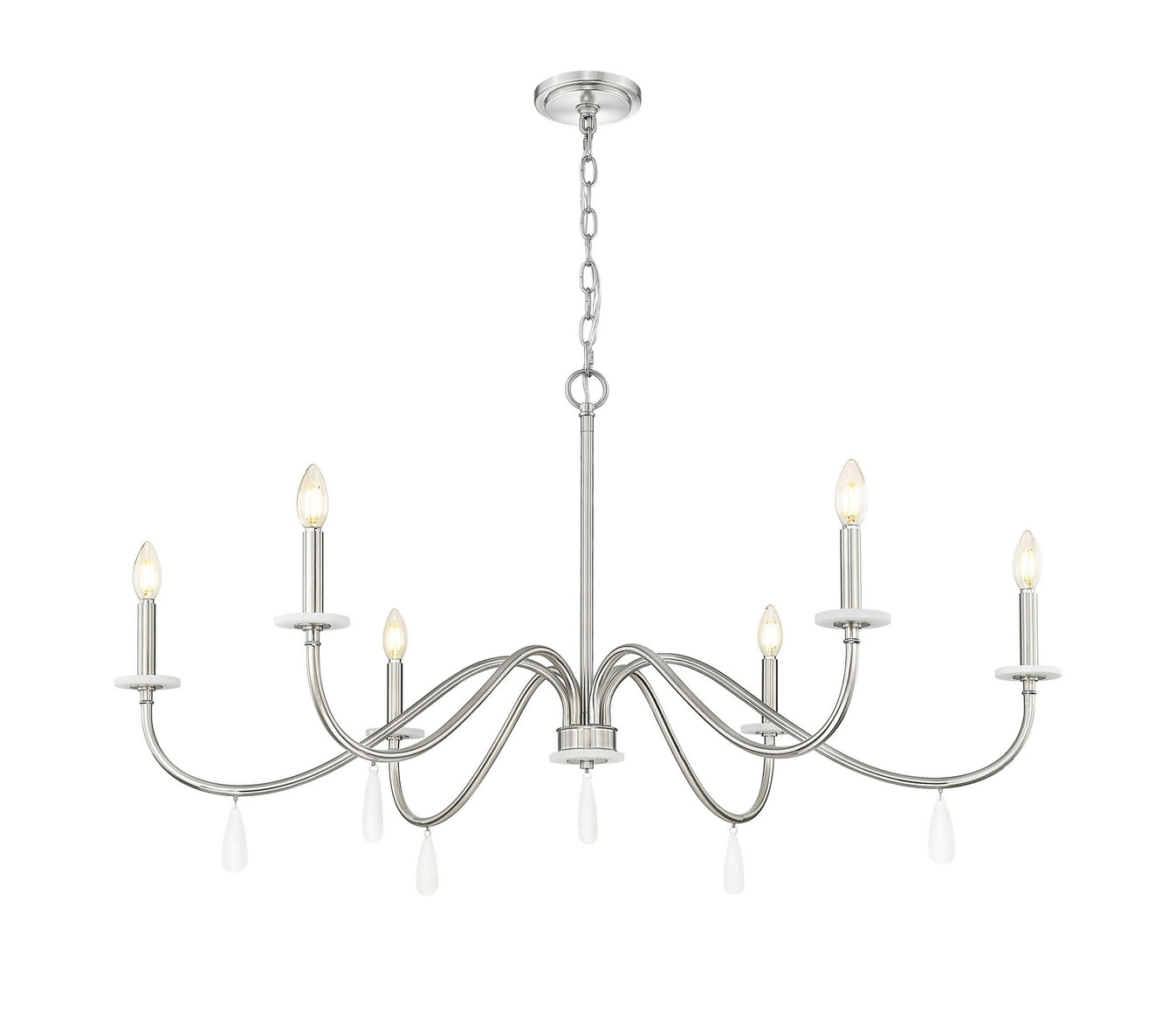 Z-Lite - 6103-45BN - Six Light Chandelier - Toussant - Brushed Nickel