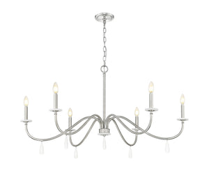 Z-Lite - 6103-45BN - Six Light Chandelier - Toussant - Brushed Nickel