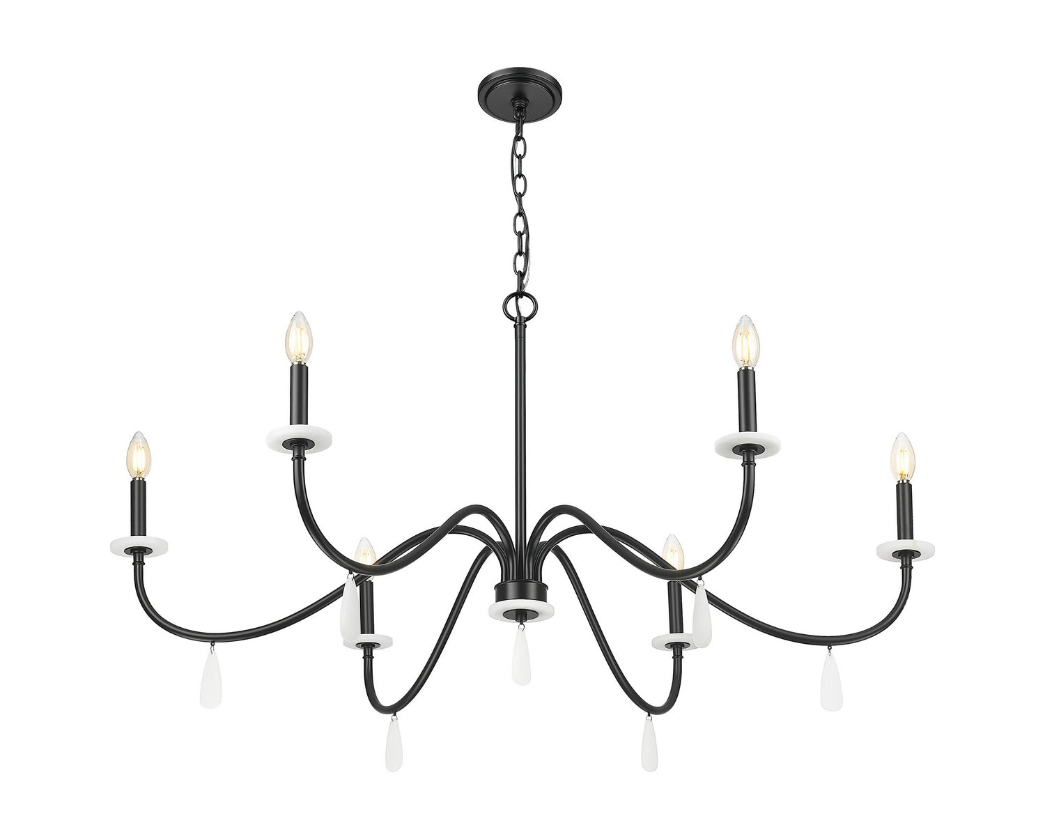 Z-Lite - 6103-45MB - Six Light Chandelier - Toussant - Matte Black