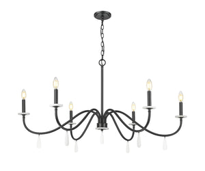 Z-Lite - 6103-45MB - Six Light Chandelier - Toussant - Matte Black