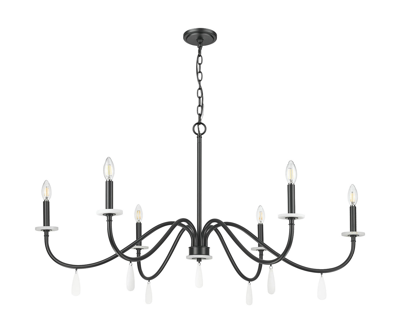 Z-Lite - 6103-45MB - Six Light Chandelier - Toussant - Matte Black