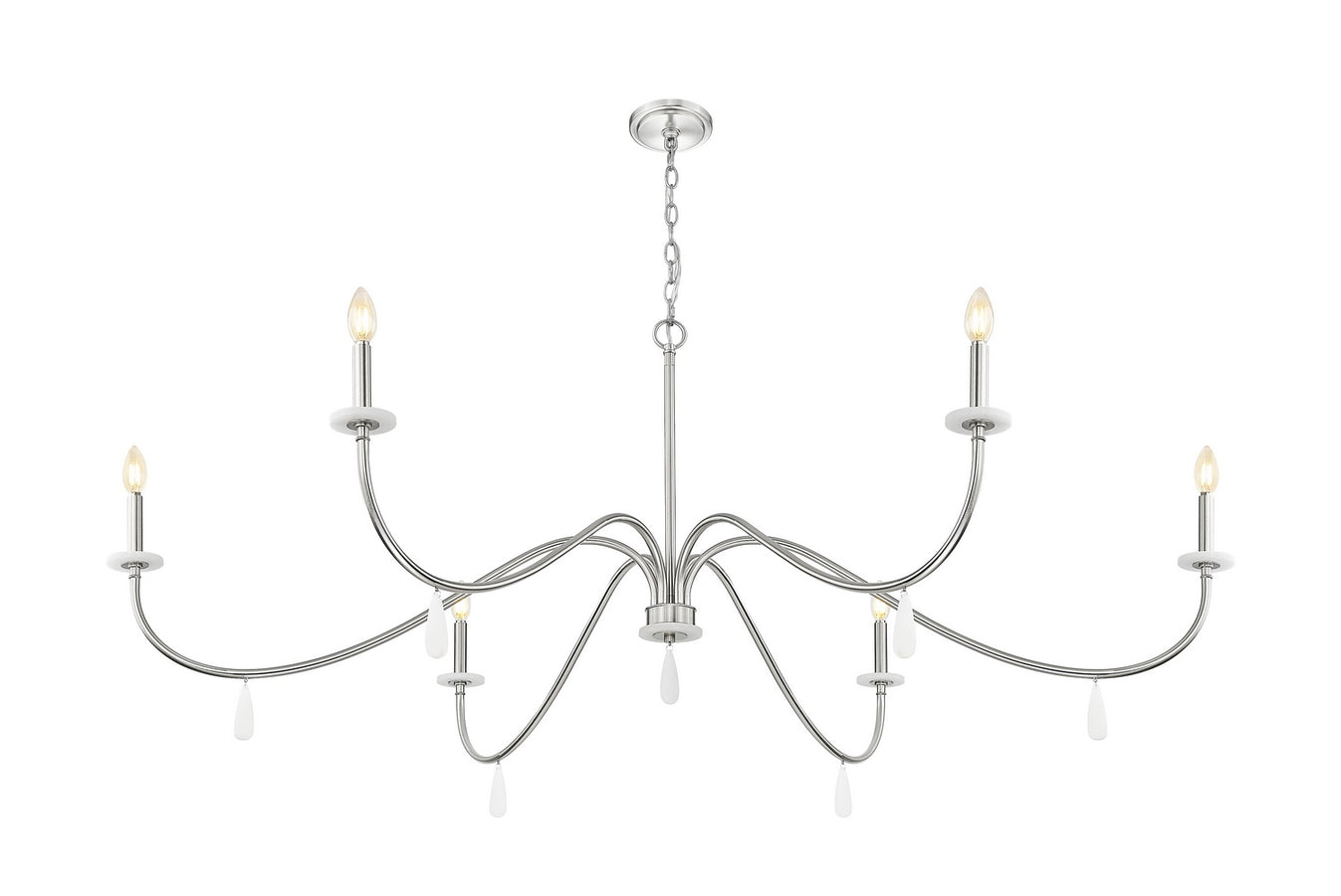 Z-Lite - 6103-63BN - Six Light Chandelier - Toussant - Brushed Nickel