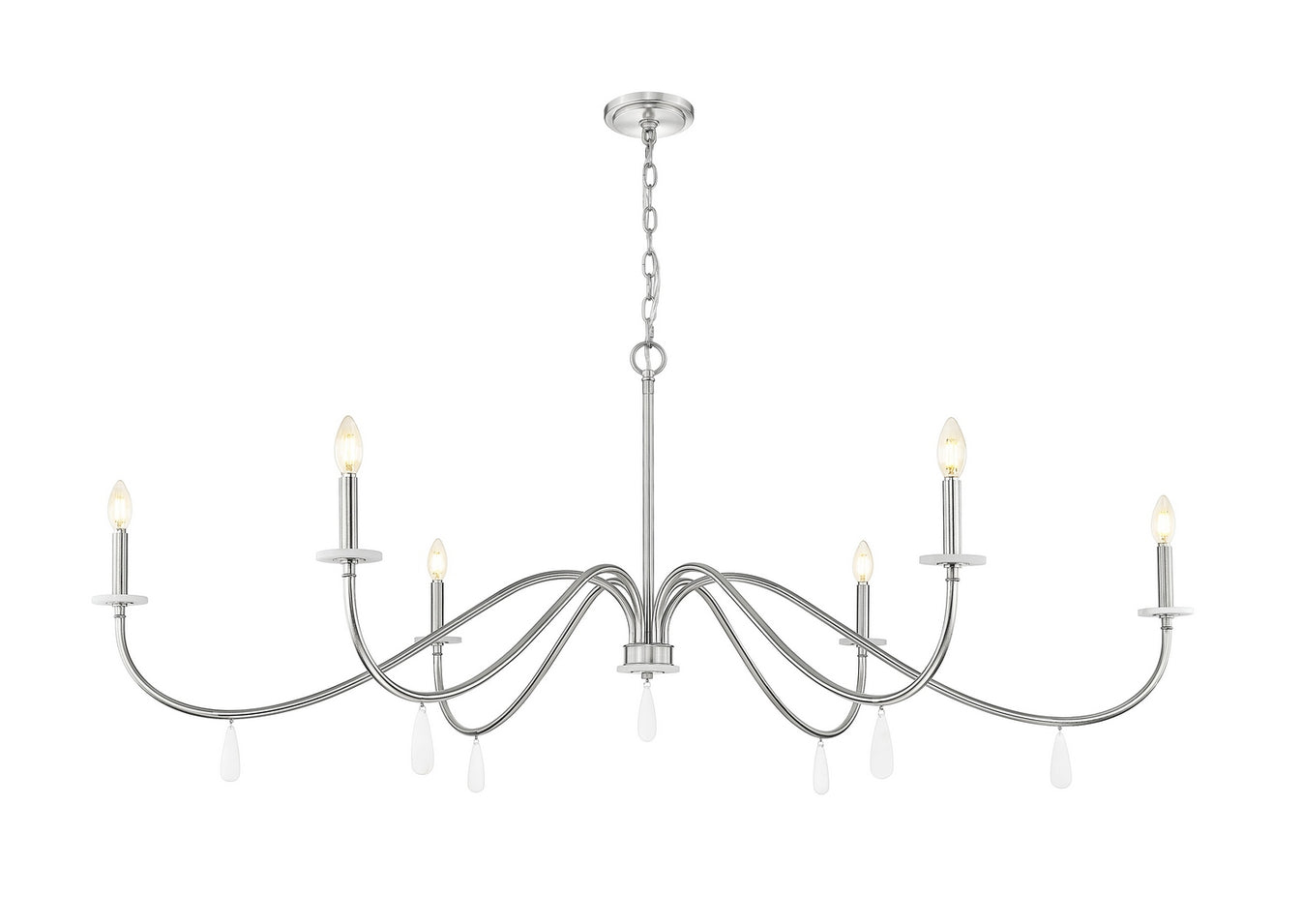 Z-Lite - 6103-63BN - Six Light Chandelier - Toussant - Brushed Nickel