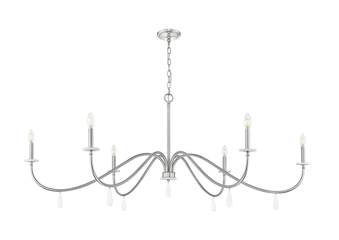Z-Lite - 6103-63BN - Six Light Chandelier - Toussant - Brushed Nickel