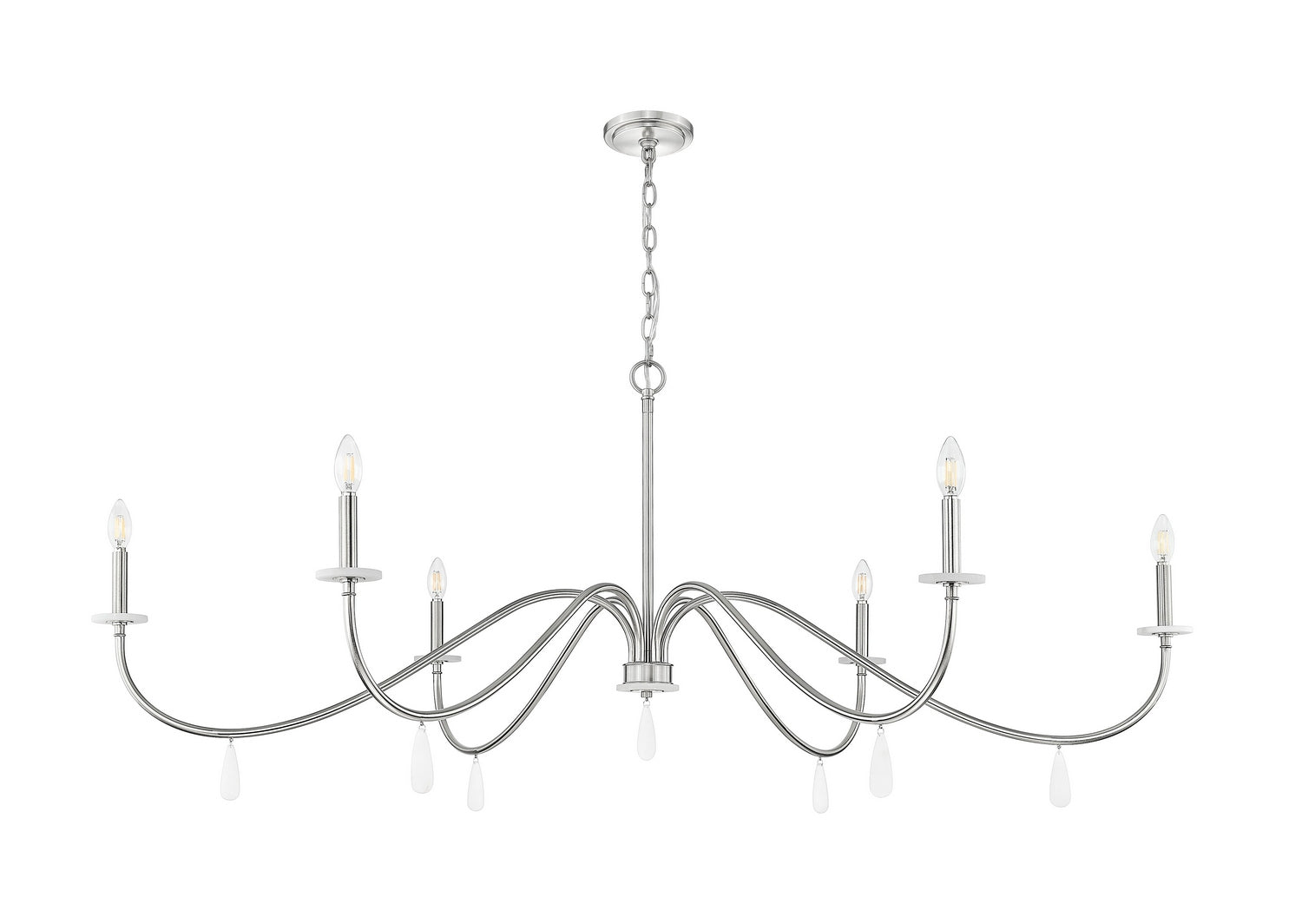 Z-Lite - 6103-63BN - Six Light Chandelier - Toussant - Brushed Nickel