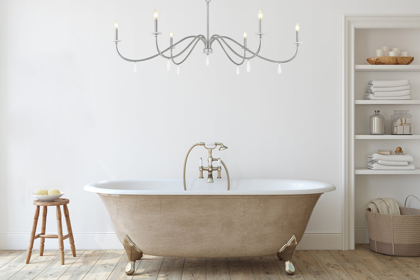 Z-Lite - 6103-63BN - Six Light Chandelier - Toussant - Brushed Nickel