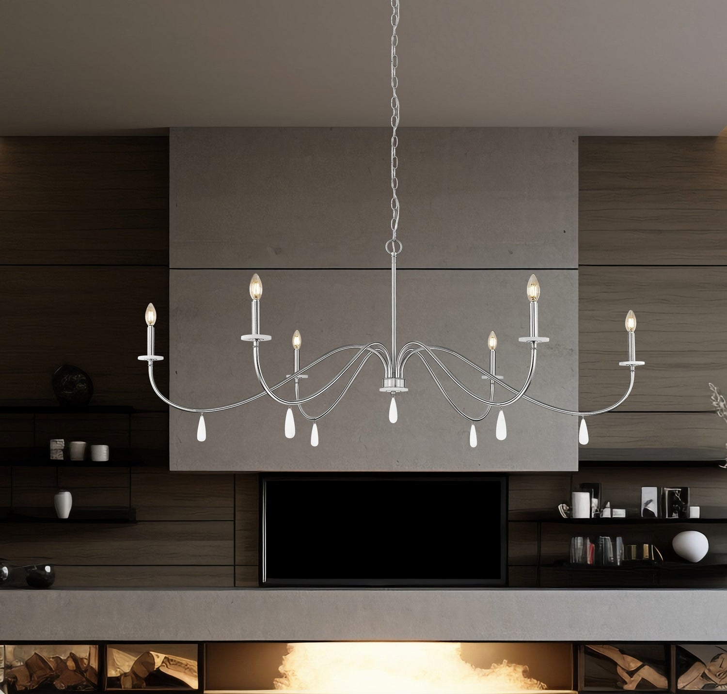 Z-Lite - 6103-63BN - Six Light Chandelier - Toussant - Brushed Nickel