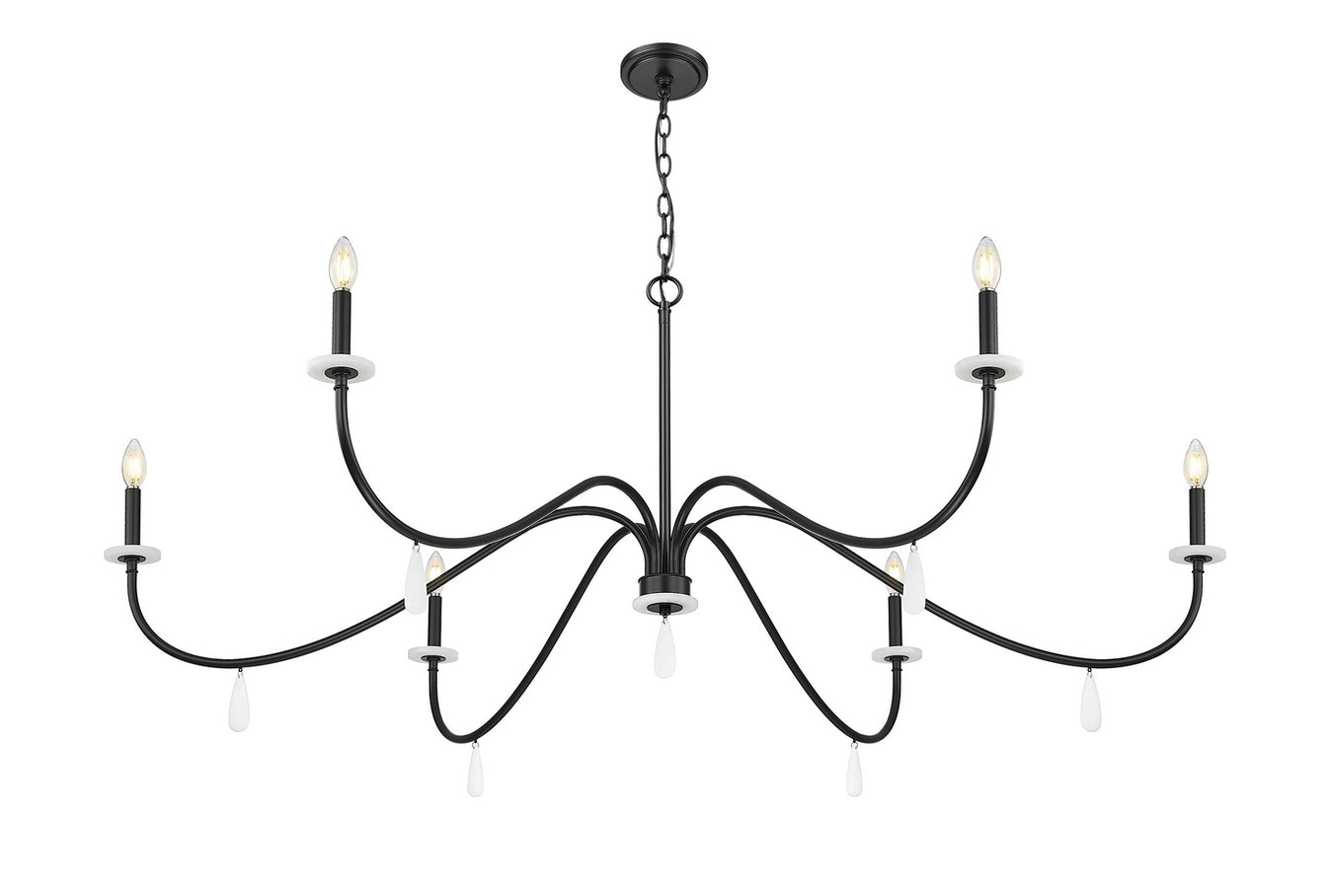 Z-Lite - 6103-63MB - Six Light Chandelier - Toussant - Matte Black