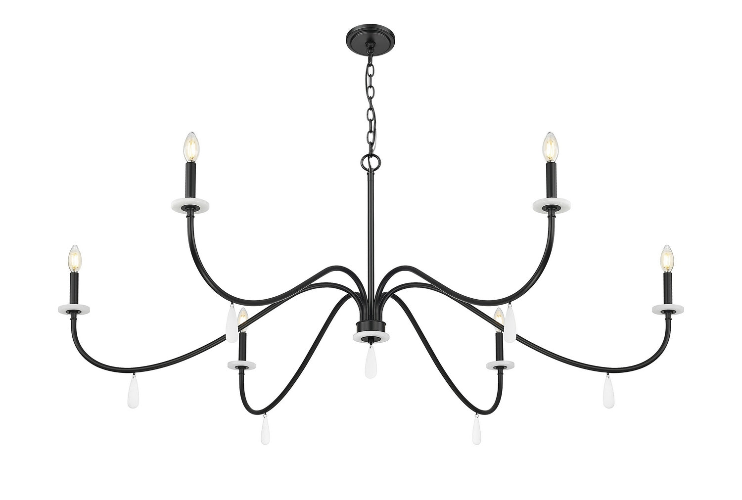 Z-Lite - 6103-63MB - Six Light Chandelier - Toussant - Matte Black