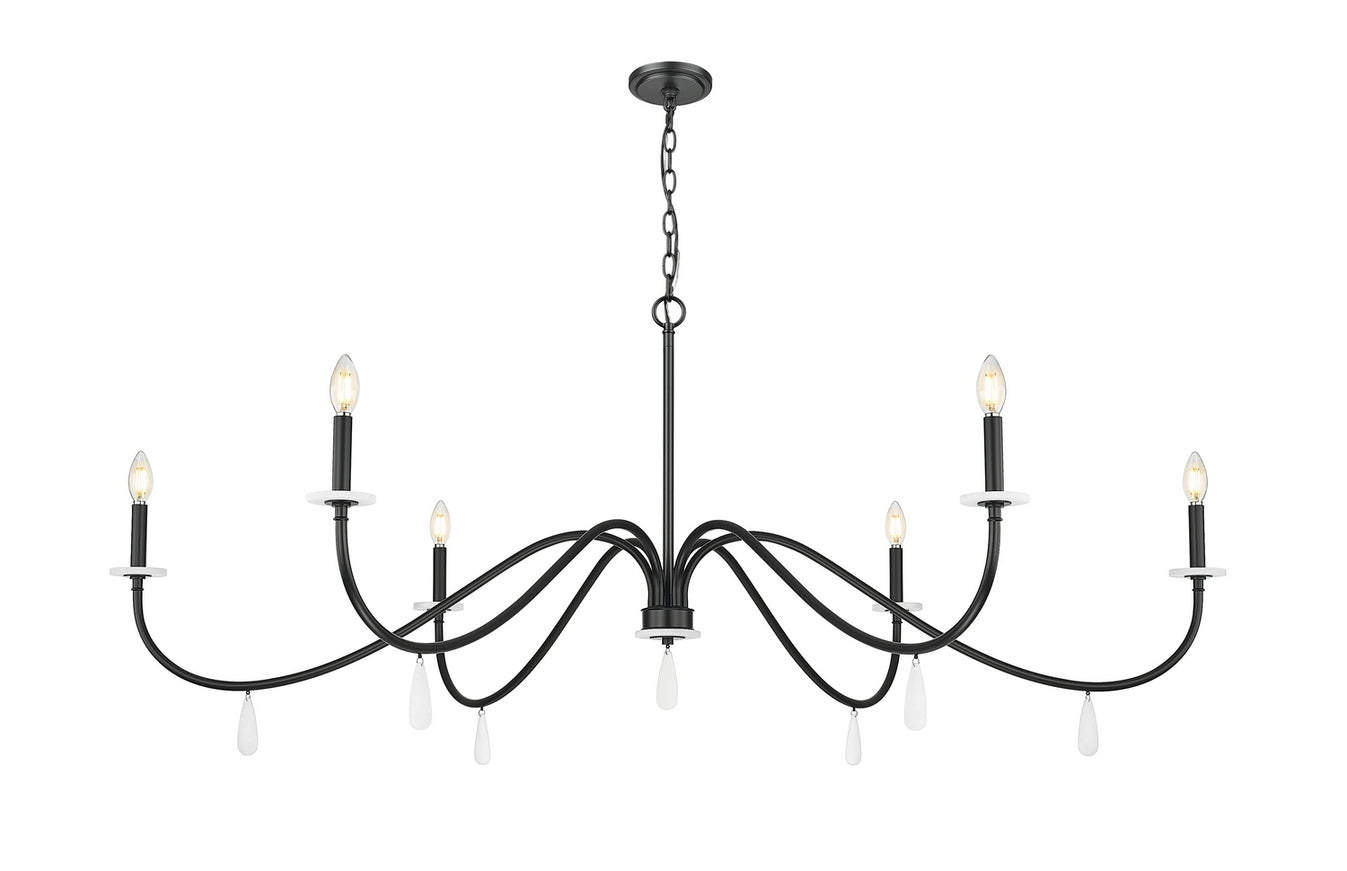 Z-Lite - 6103-63MB - Six Light Chandelier - Toussant - Matte Black