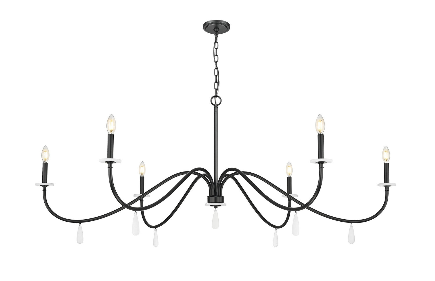 Z-Lite - 6103-63MB - Six Light Chandelier - Toussant - Matte Black
