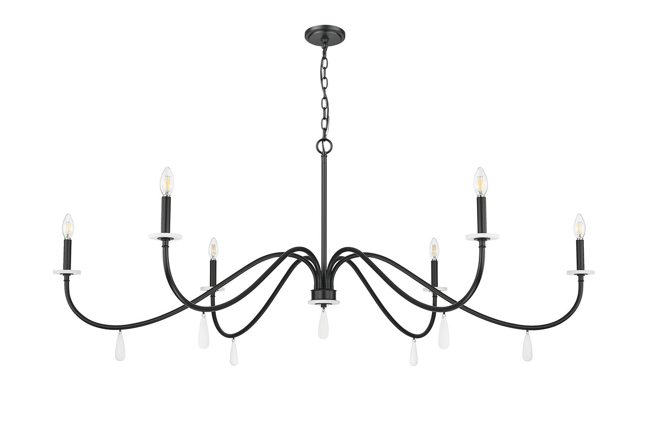 Z-Lite - 6103-63MB - Six Light Chandelier - Toussant - Matte Black