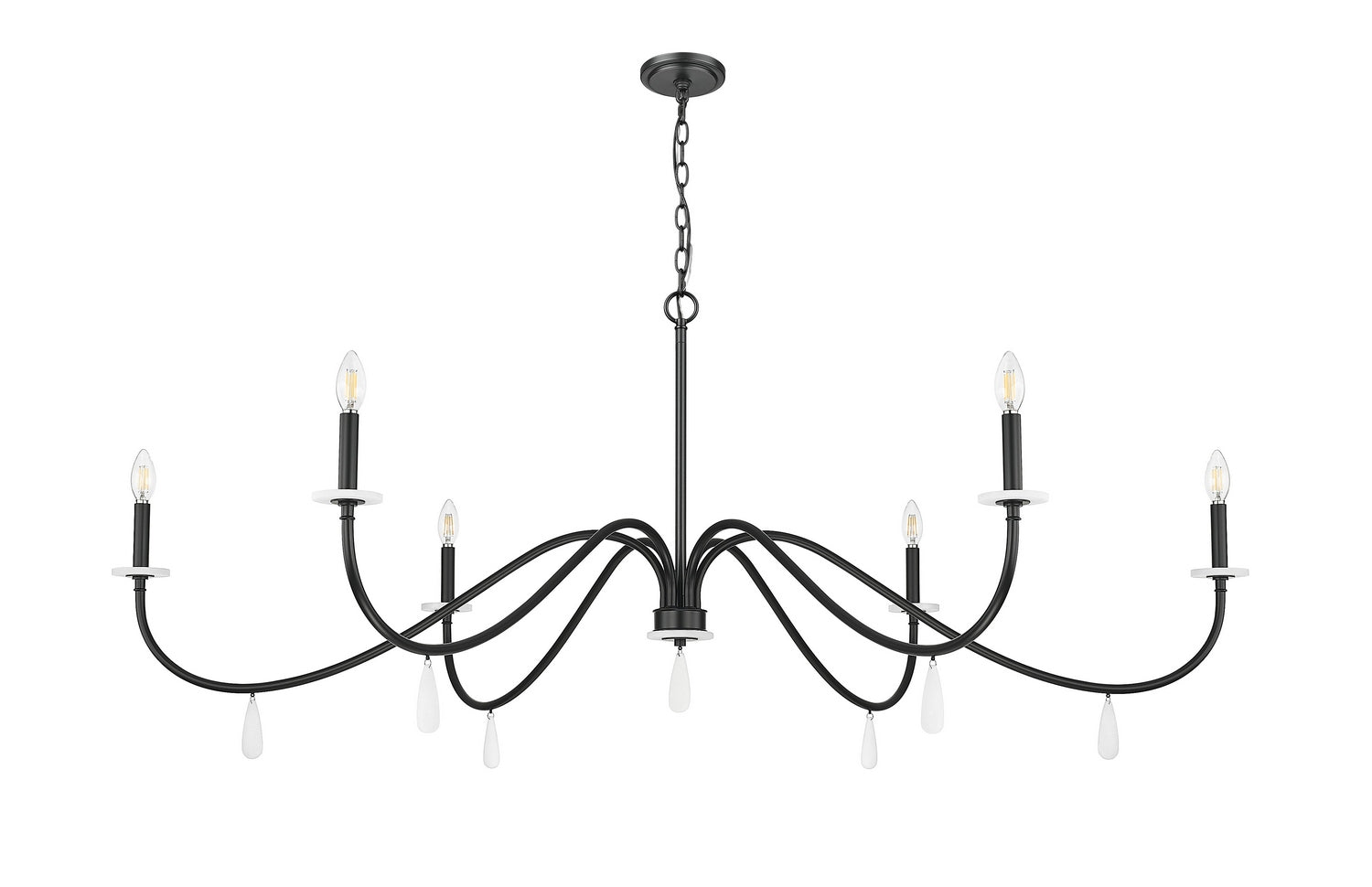 Z-Lite - 6103-63MB - Six Light Chandelier - Toussant - Matte Black