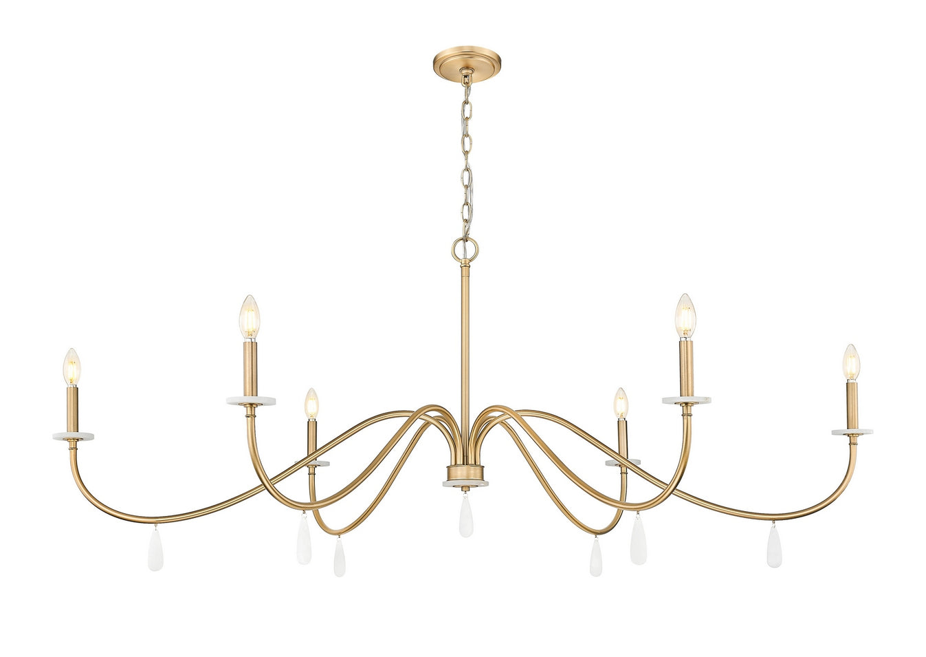 Z-Lite - 6103-63MGLD - Six Light Chandelier - Toussant - Modern Gold