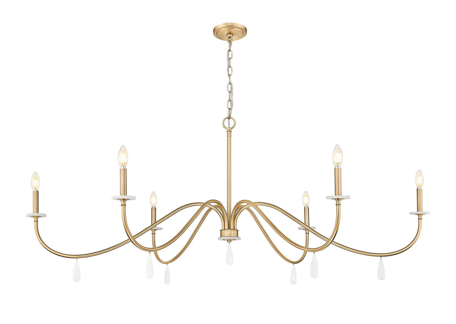 Z-Lite - 6103-63MGLD - Six Light Chandelier - Toussant - Modern Gold