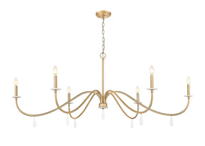 Z-Lite - 6103-63MGLD - Six Light Chandelier - Toussant - Modern Gold