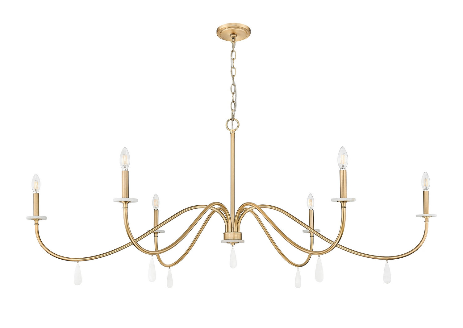 Z-Lite - 6103-63MGLD - Six Light Chandelier - Toussant - Modern Gold