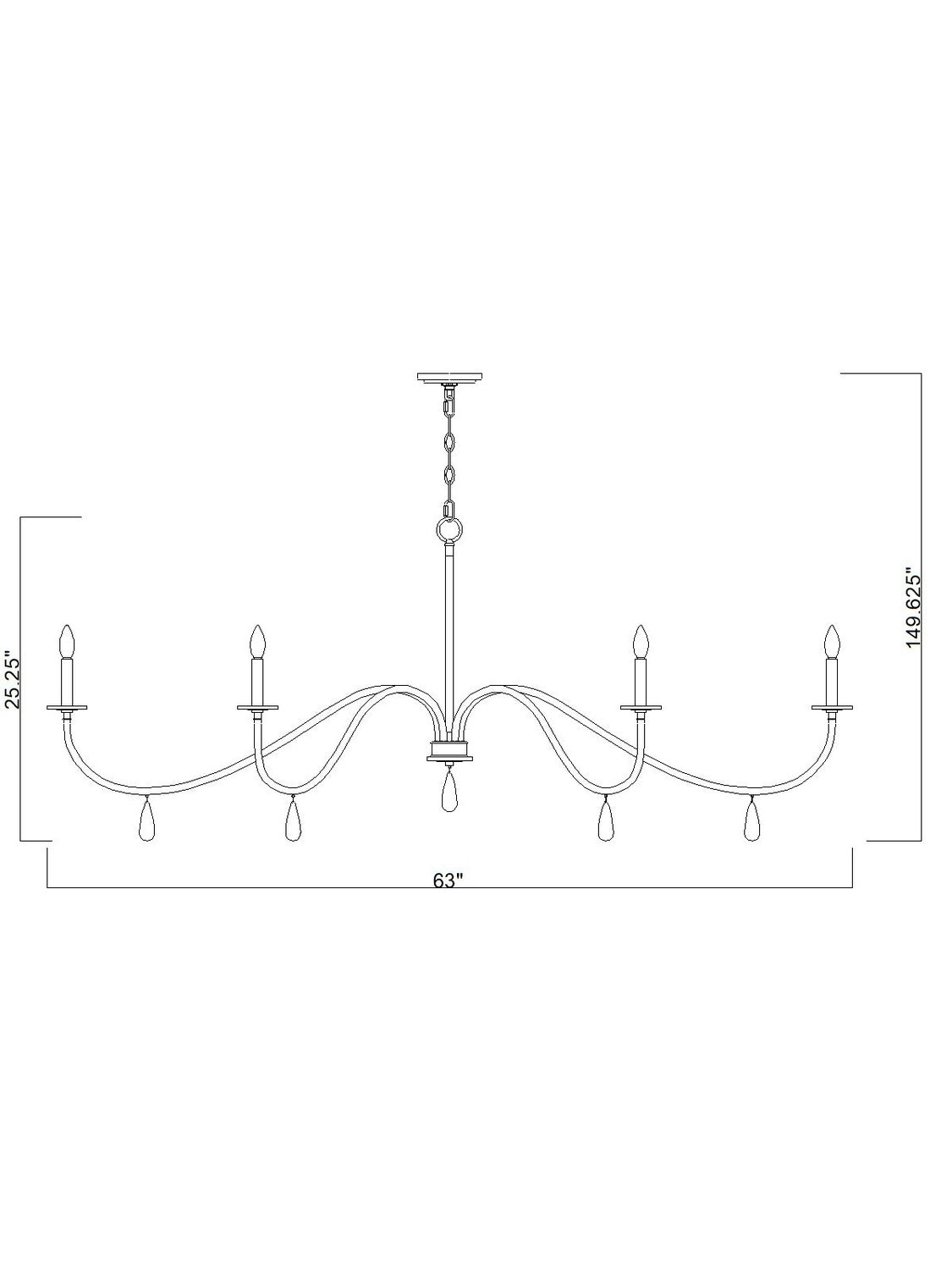 Z-Lite - 6103-63MGLD - Six Light Chandelier - Toussant - Modern Gold