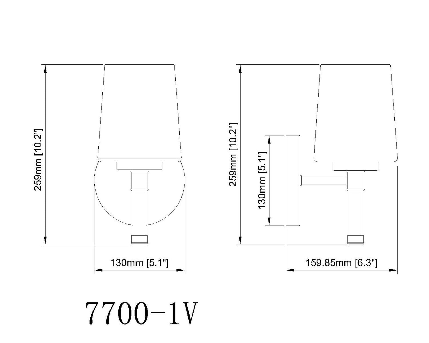 Z-Lite - 7700-1V-MB - One Light Vanity - Henri - Matte Black