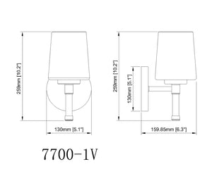 Z-Lite - 7700-1V-MGLD - One Light Vanity - Henri - Modern Gold