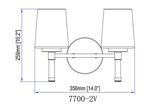 Z-Lite - 7700-2V-CH - Two Light Vanity - Henri - Chrome