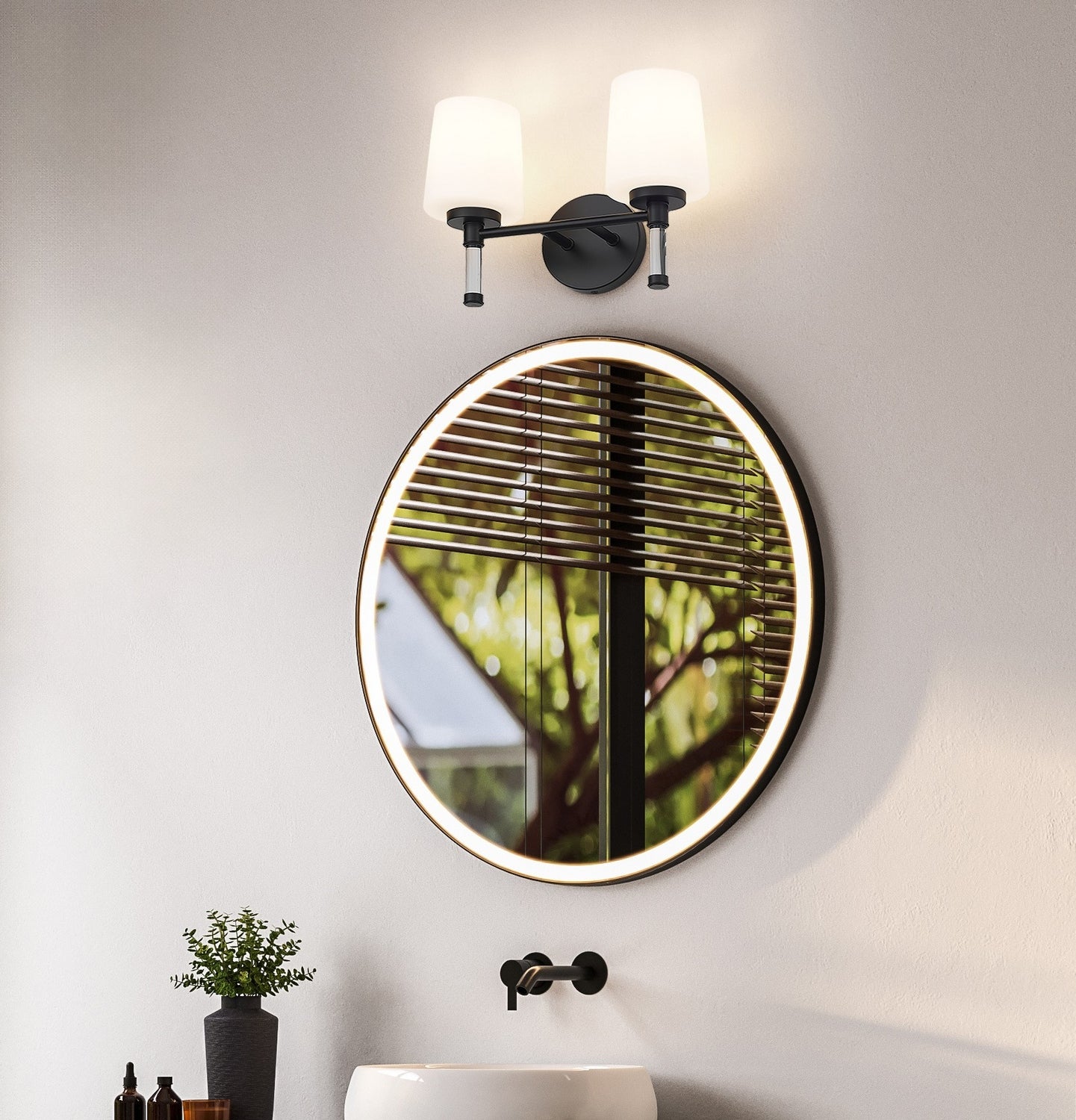 Z-Lite - 7700-2V-MB - Two Light Vanity - Henri - Matte Black