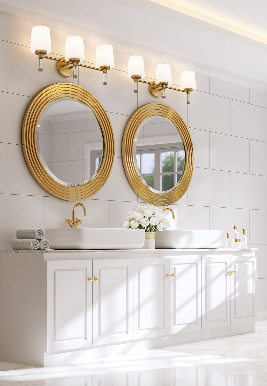 Z-Lite - 7700-3V-MGLD - Three Light Vanity - Henri - Modern Gold