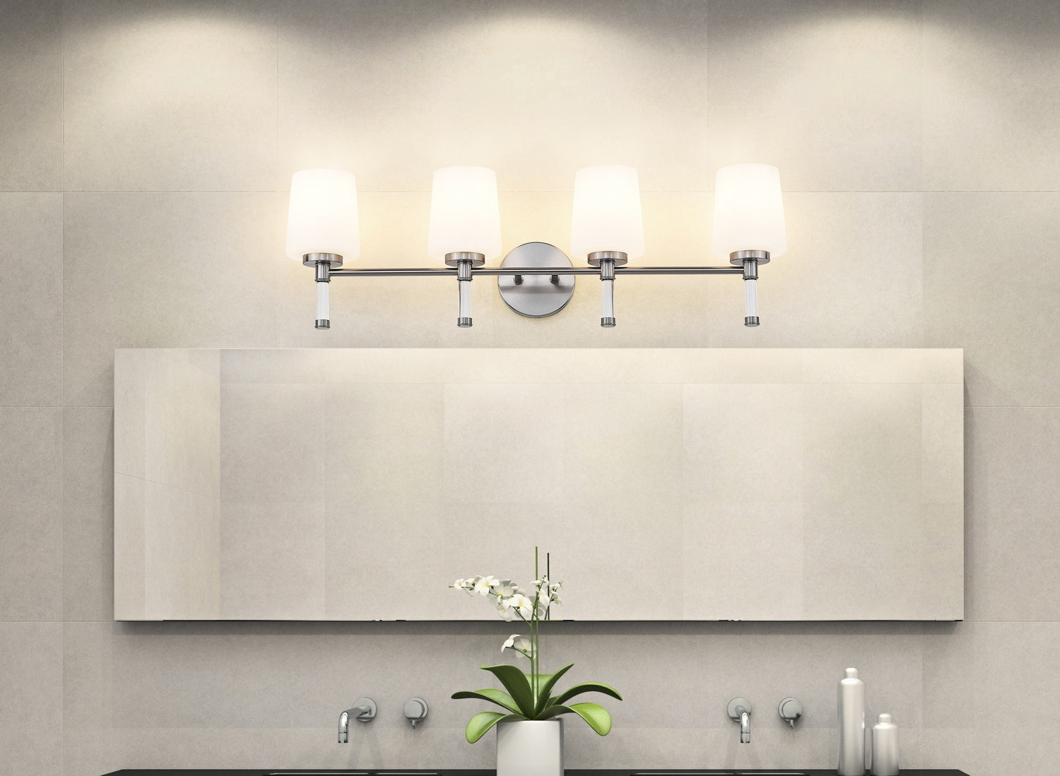 Z-Lite - 7700-4V-BN - Four Light Vanity - Henri - Brushed Nickel