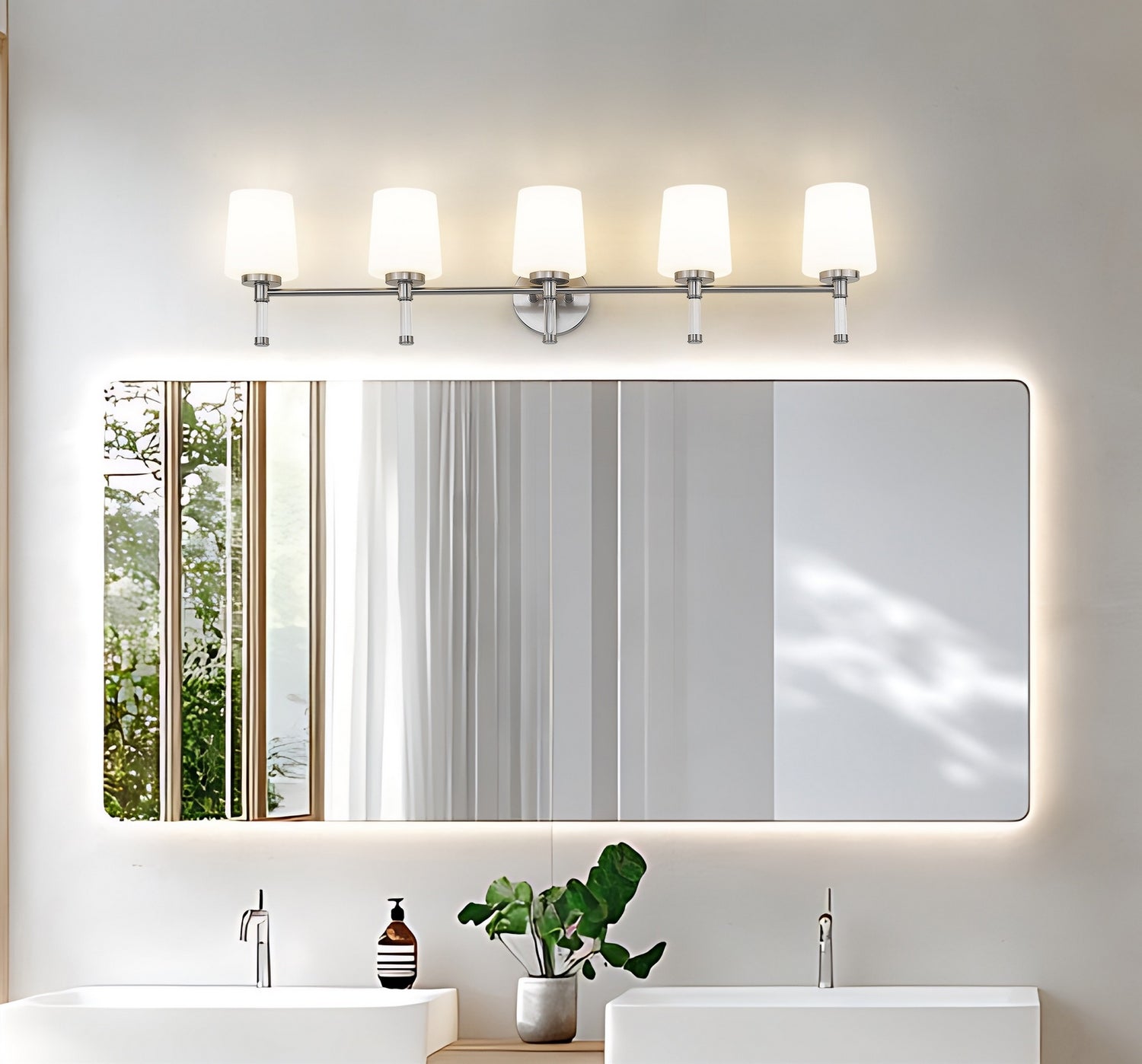 Z-Lite - 7700-5V-BN - Five Light Vanity - Henri - Brushed Nickel