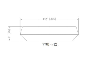 Z-Lite - 7701F12-MB-LED - LED Flush Mount - Quasars - Matte Black