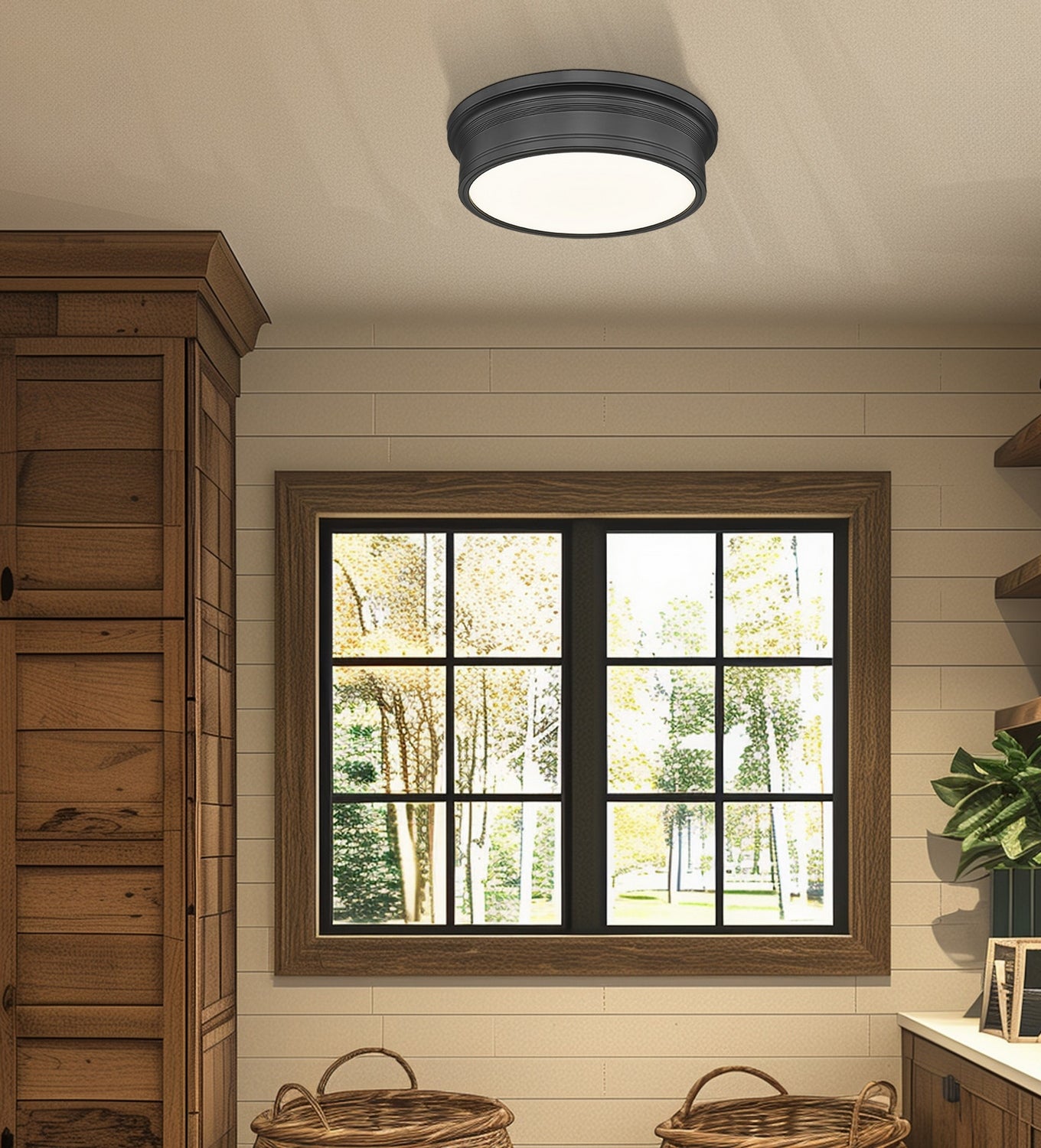 Z-Lite - 7702F16-MB-LED - LED Flush Mount - Bentley - Matte Black