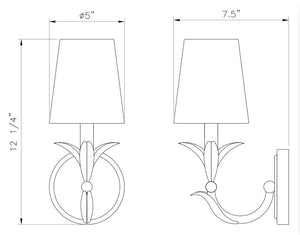Z-Lite - 830-1S-GLF - One Light Wall Sconce - Aslin - Gold Leaf
