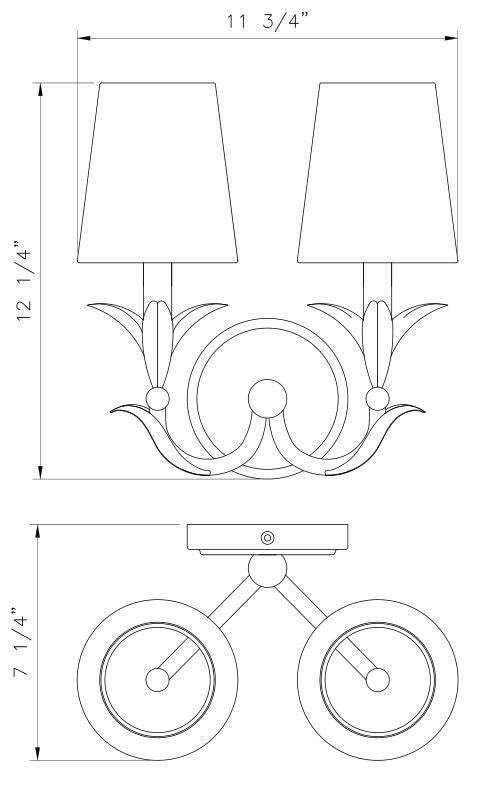 Z-Lite - 830-2S-GLF - Two Light Wall Sconce - Aslin - Gold Leaf