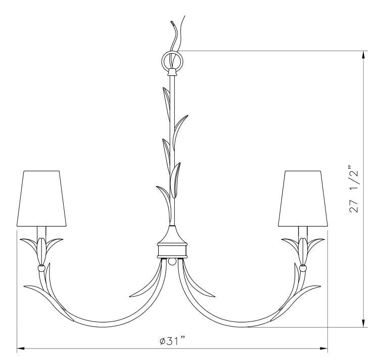 Z-Lite - 830-31TXWH - Six Light Chandelier - Aslin - Textured White