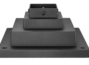 Z-Lite - LSQPM-BK - Outdoor Pier Mount - Pier Mounts - Sand Black