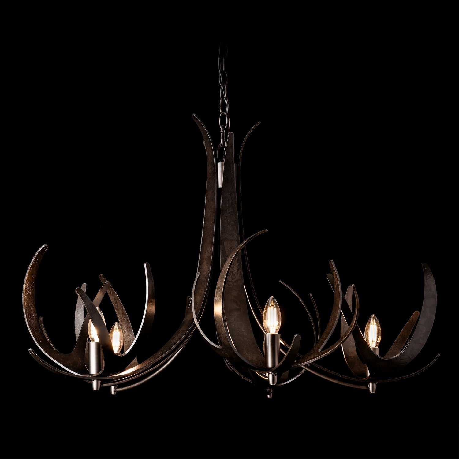 Hubbardton Forge - 101325-SKT-07 - Caribou 5-Light Chandelier - Caribou - Dark Smoke