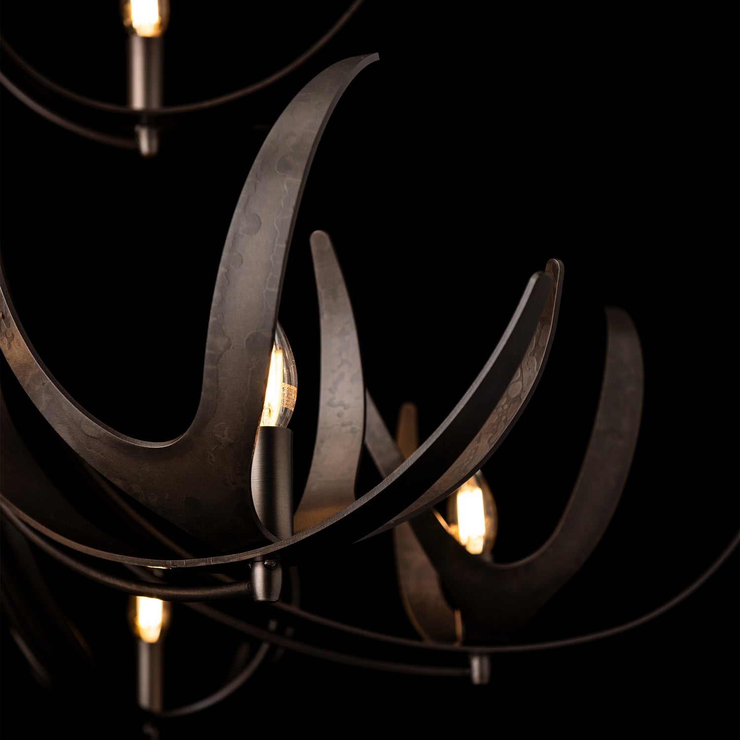 Hubbardton Forge - 101326-SKT-07 - Caribou 9-Light Tiered Chandelier - Caribou - Dark Smoke