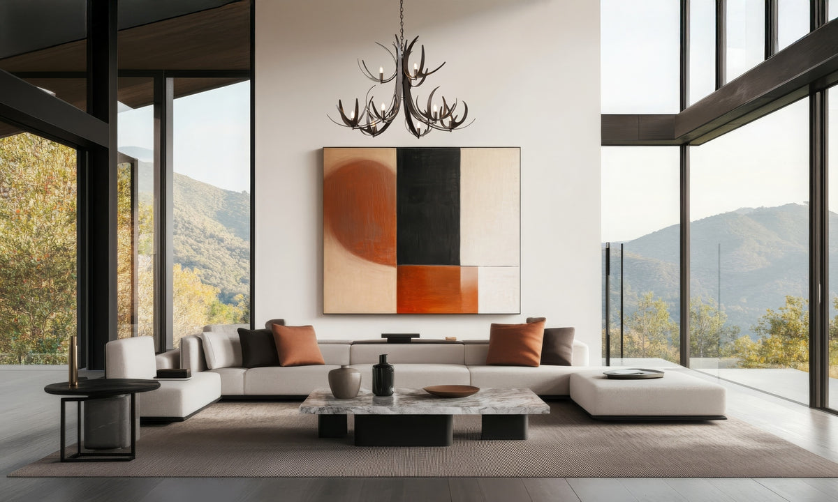 Hubbardton Forge - 101326-SKT-07 - Caribou 9-Light Tiered Chandelier - Caribou - Dark Smoke
