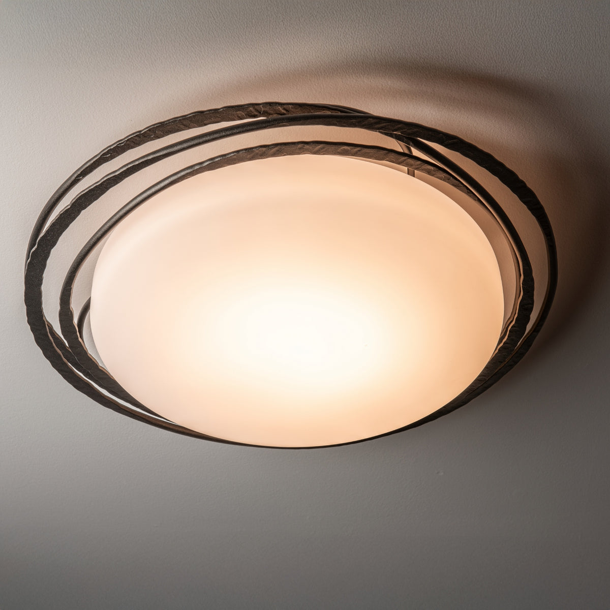 Hubbardton Forge - 122111-LED-14-GG0097 - Nova Small LED Flush Mount - Nova - Oil Rubbed Bronze