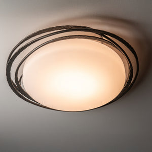 Hubbardton Forge - 122111-LED-14-GG0097 - Nova Small LED Flush Mount - Nova - Oil Rubbed Bronze