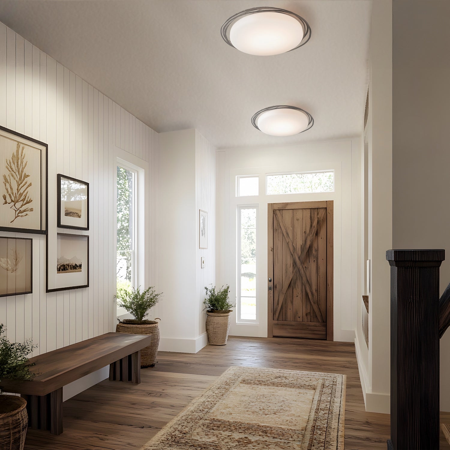 Hubbardton Forge - 122112-LED-14-GG0437 - Nova Large LED Flush Mount - Nova - Oil Rubbed Bronze