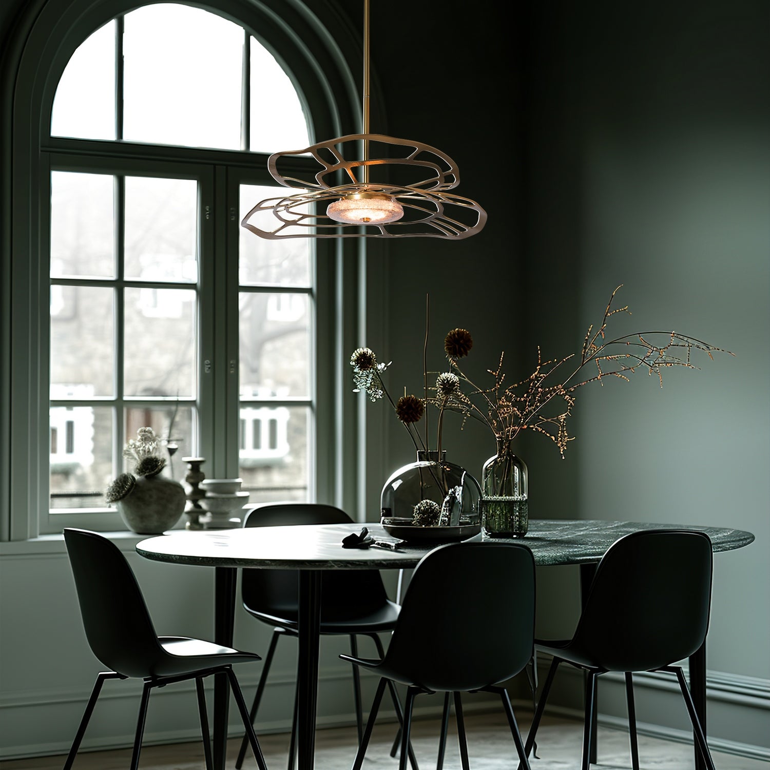 Hubbardton Forge - 131002-LED-MULT-86-ZM0883 - Muse LED Large Pendant - Muse - Modern Brass