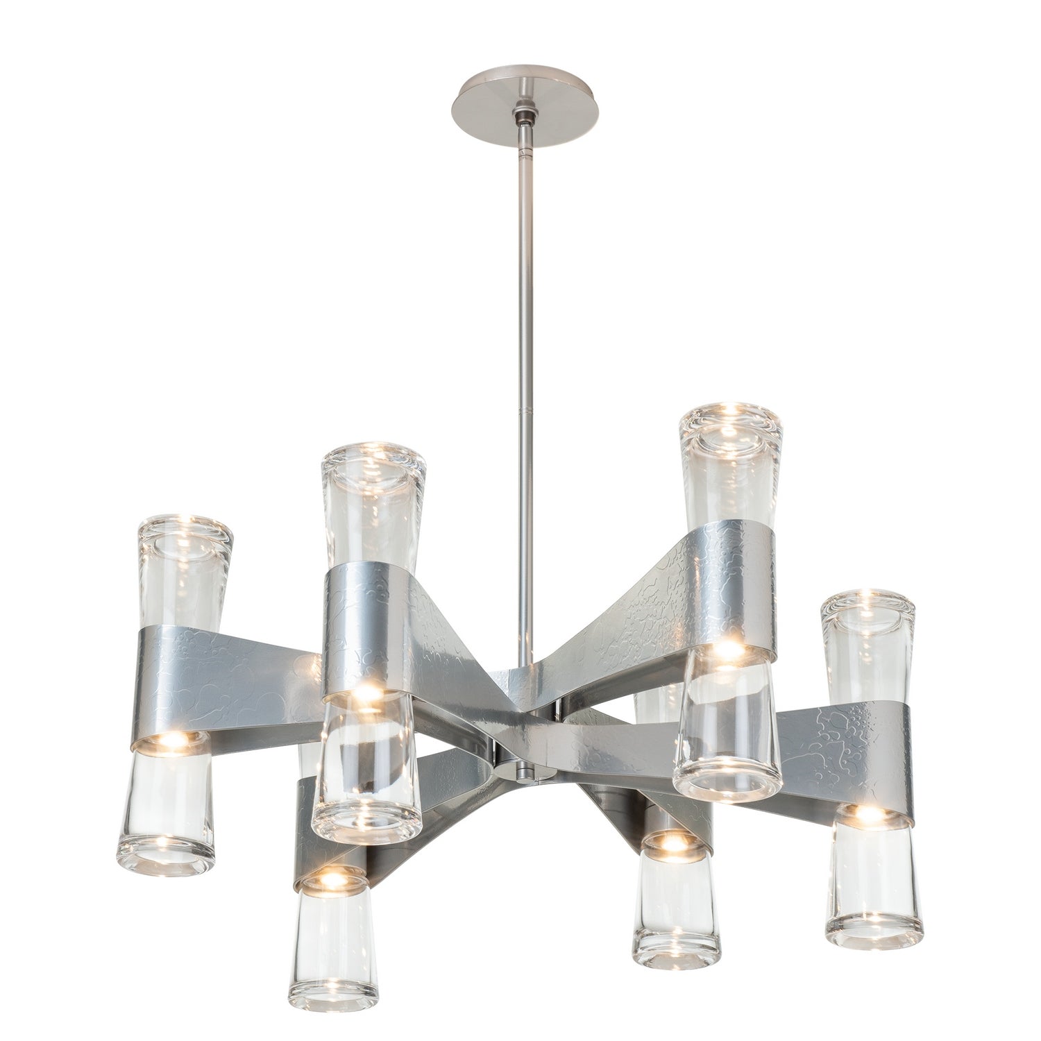 Hubbardton Forge - 131008-SKT-MULT-85-ZM0888 - Bellis 6-Arm 12-Light Round Chandelier - Bellis - Sterling