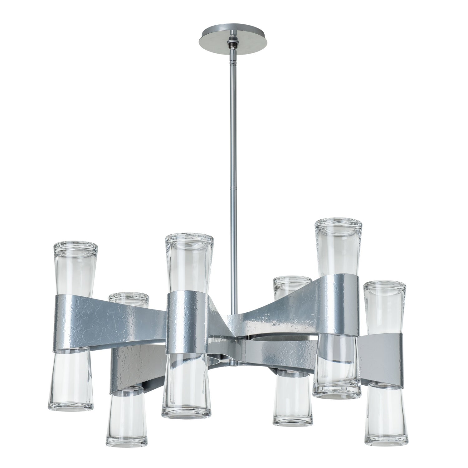 Hubbardton Forge - 131008-SKT-MULT-85-ZM0888 - Bellis 6-Arm 12-Light Round Chandelier - Bellis - Sterling