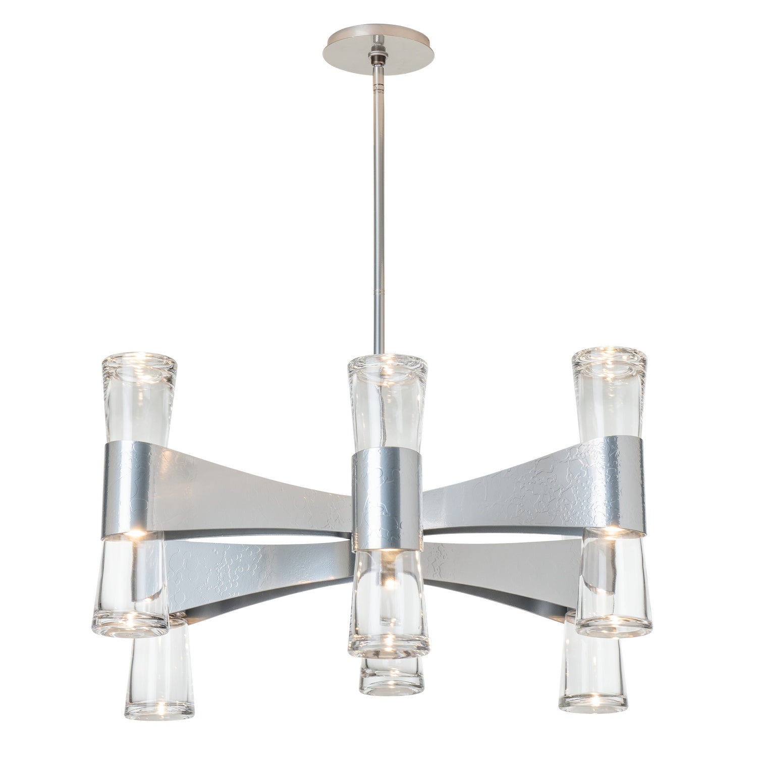Hubbardton Forge - 131008-SKT-MULT-85-ZM0888 - Bellis 6-Arm 12-Light Round Chandelier - Bellis - Sterling