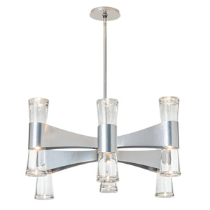 Hubbardton Forge - 131008-SKT-MULT-85-ZM0888 - Bellis 6-Arm 12-Light Round Chandelier - Bellis - Sterling